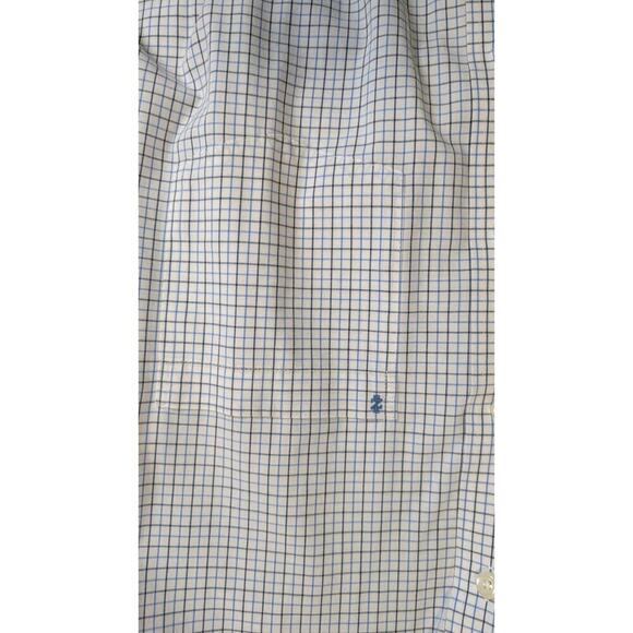 IZOD Premium Essentials Men’s 2XLT Long Sleeve White Blue Gray Check Cotton - Picture 6 of 9